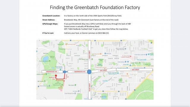Map of Greenbatch factory
