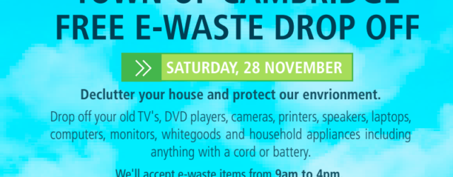 Town of Cambridge free e-waste drop off